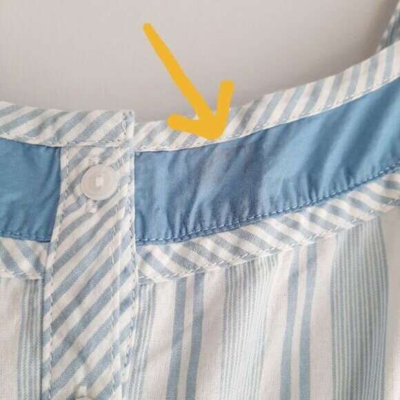 OLD NAVY | 100% Cotton Spaghetti Strap Mini Slip Night Gown PJ Stripe M Flawed - Picture 2 of 12